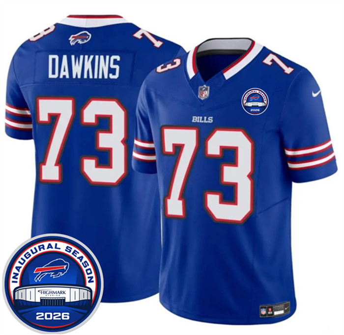 Men's Buffalo Bills #73 Dion Dawkins Blue F.U.S.E. 2026 Inaugural Season at Highmark Stadium Stitched Football Jersey